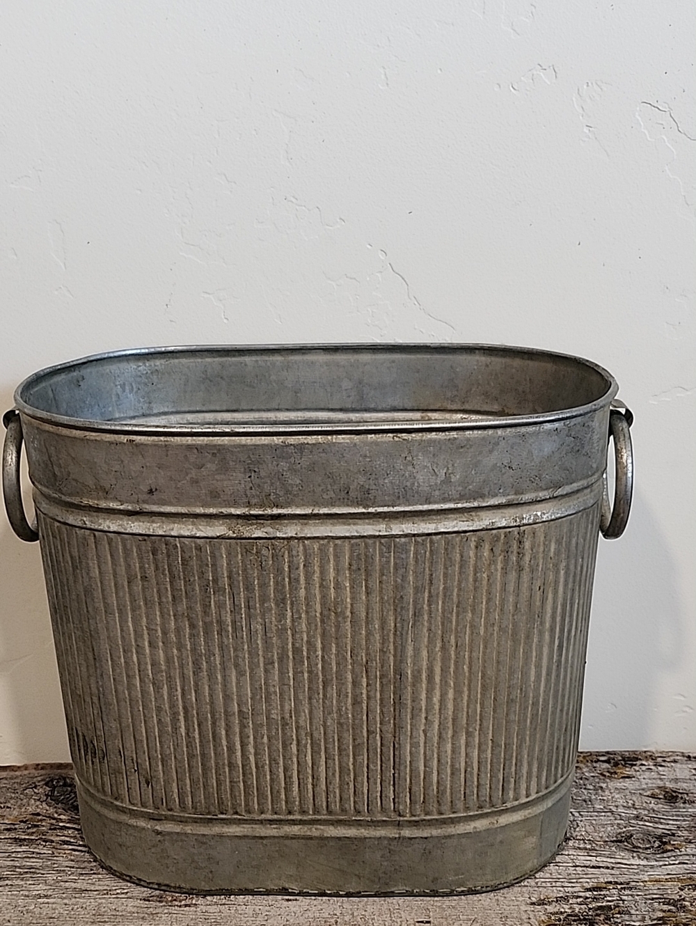 Galvanized Metal Planter Bin - Gray